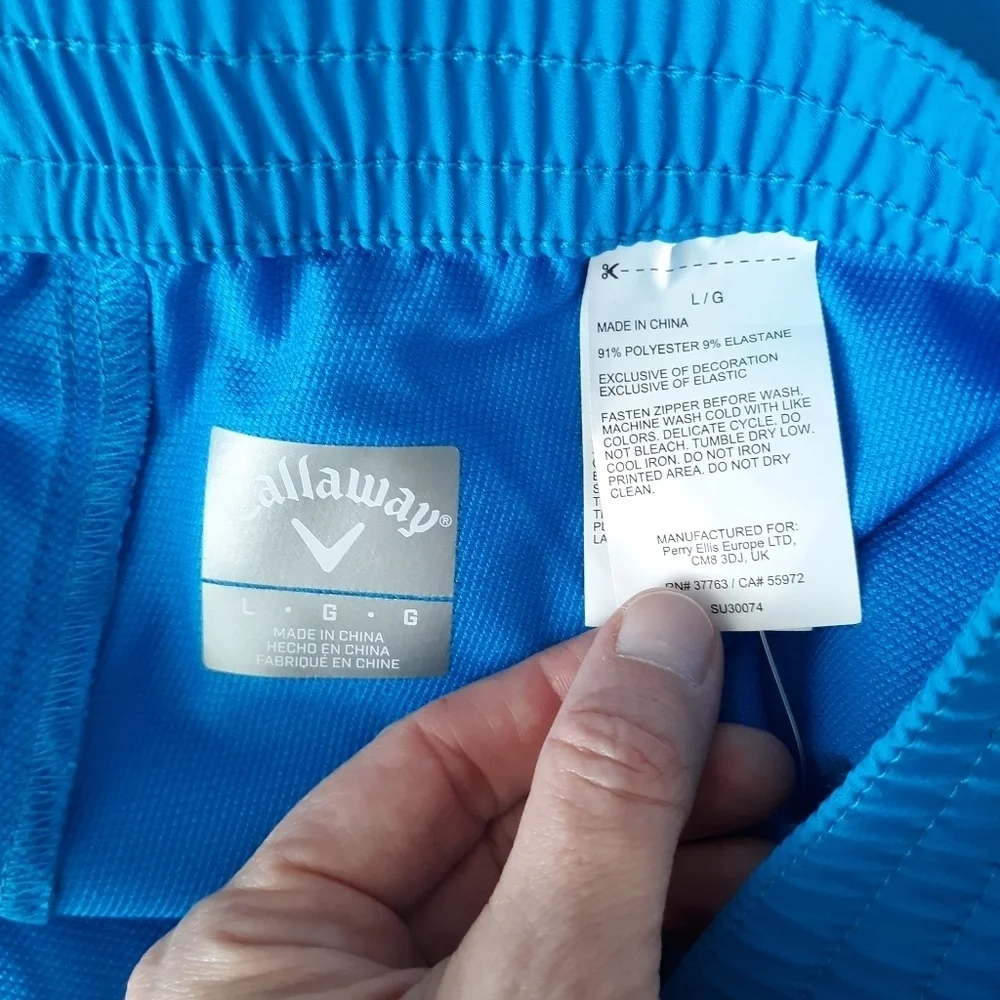 Callaway Performance Pants Blue Stretch Waist